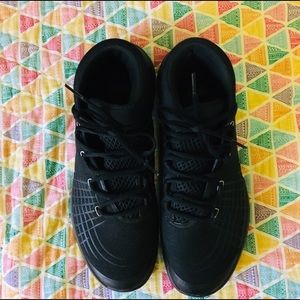 Under Armour basketball high tops.